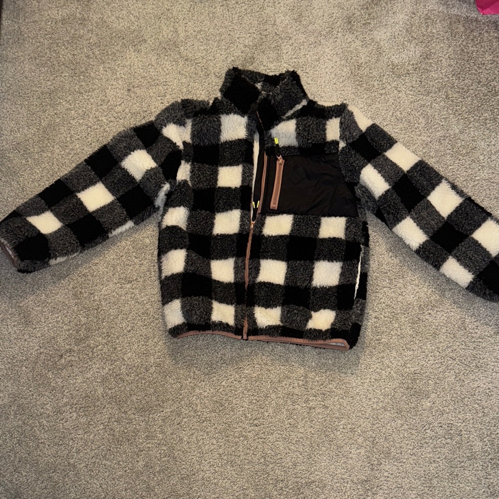 H&M Black and White Checkered Kids Jacket